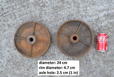 coppia ruote in ferro vecchio