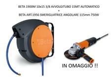 BETA avvolgitubo automatico aria compressa acqua 15mt  1900M 10x15mm con regalo!