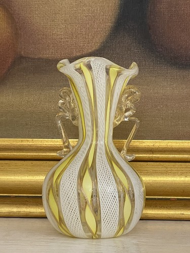 Vintage yellow venetian - yellow, murano