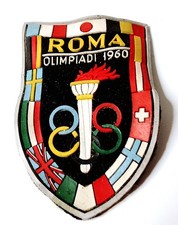 ROMA OLIMPIADI 1960 - Rome Olympiads italy toppa con rilievi gomma mai usata