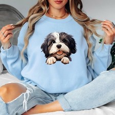 Felpa da donna simpatica faccia di cane amante degli animali maglione da...