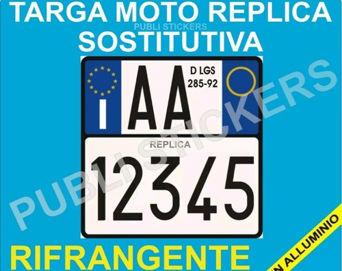Targa moto replica - moto, sostitutiva