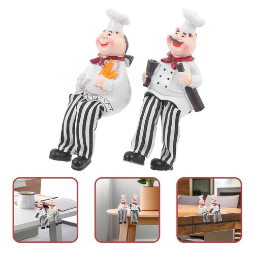 Pcs italian chef figurines - pcs,