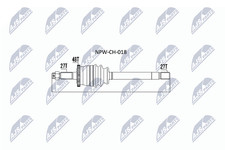 NTY NPW-CH-018 Drive Shaft for