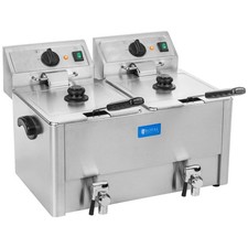 Friggitrice Elettrica Doppia Nuova Inox Professionale 2X3250W Monofase 2X13 L