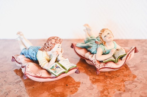 Coppia statuine ceramica - coppia, di
