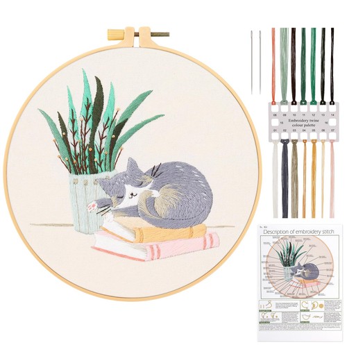 Jsrqt gatto kit ricamo - kit,