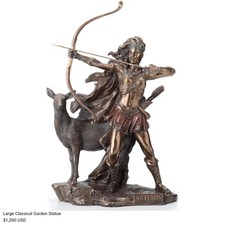 Statua Artemide con finitura