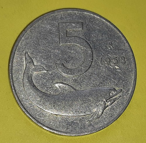 Lire delfino 1953 spl rara - 5,