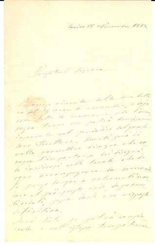 1863 torino lettera - lettera, raffaele