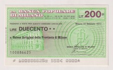Miniassegni  BANCA POPOLARE