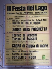 MANIFESTO BOLSENA FESTA DEL LAGO  PORCHETTA FESTA CONCERTO ROCK