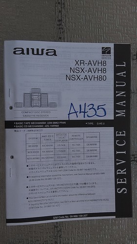 Aiwa avh8 nsx avh80 manuale - xr-avh8, nsx-avh80