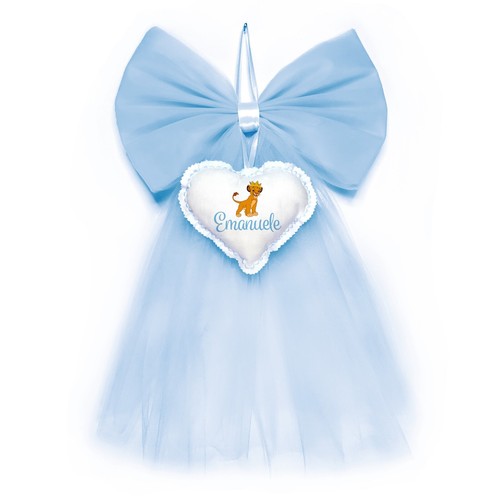 Fiocco nascita cuore leone - fiocco, re