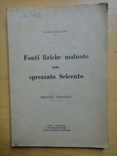 1925 circa-Fonti liriche