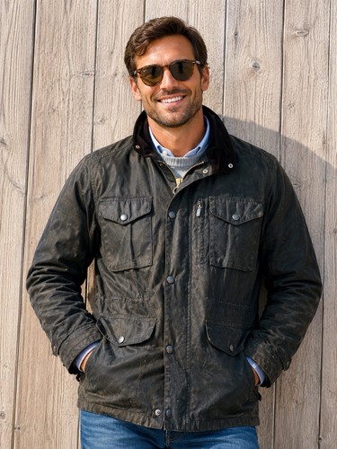 Barbour giacca cerata nera - cerata,