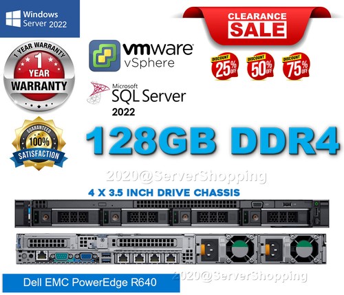 Dell poweredge r640 core - poweredge, 44-core