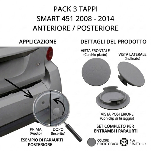 Tappi copri foro - foro, paraurti