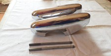 ROSTRI BORCHIE PARAURTI ANTERIORE FIAT 1100 103  E - D CROMATE ORIGINALI NUOVI