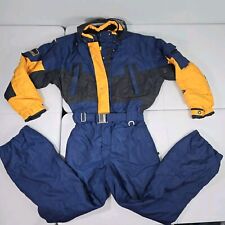 VINTAGE KILLY AWT Master Tech tuta da sci neve snowboard bavaglino uomo 46 giallo/blu
