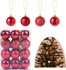24 Palline Di Natale 4Cm -