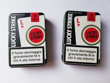Coppia Porta Sigarette Lucky Strike L scatola in alluminio