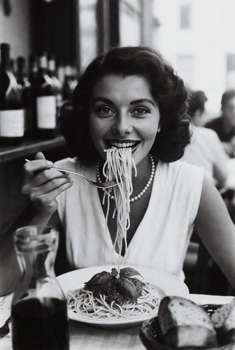 Stampa spaghetti donna - stampa,