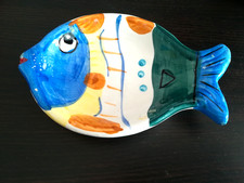 PORTASAPONE IN CERAMICA PESCE PER BAGNO PORTASAPONETTE SAPONE - (183)