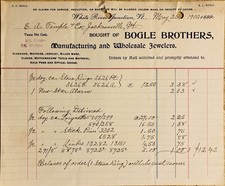 1900 billhead bogle - 1900, ~