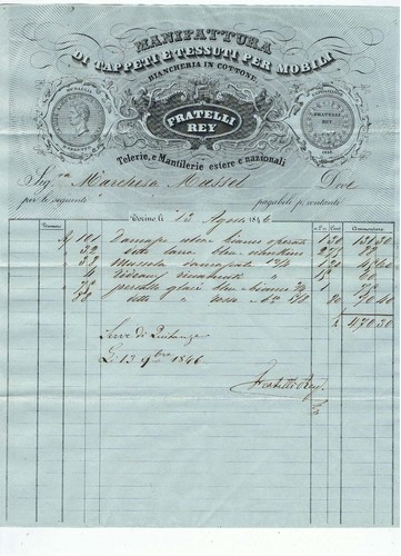 Documento 1846 fattura - 1846, tappeti