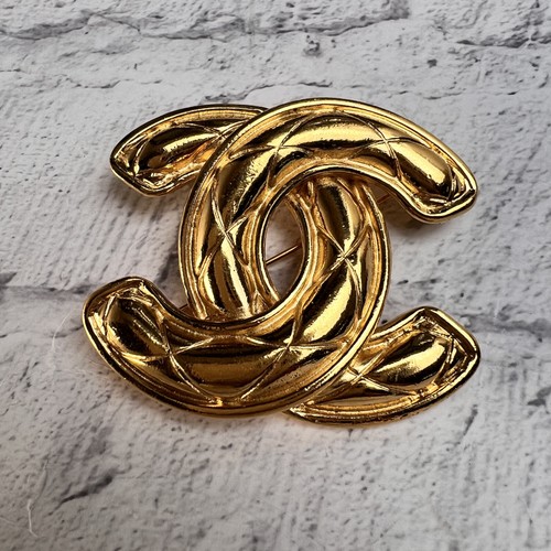 Chanel spilla matelasse oro - spilla,