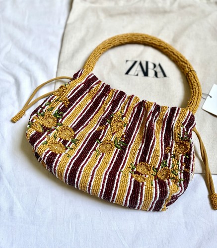Zara borsa mano perline - zara,