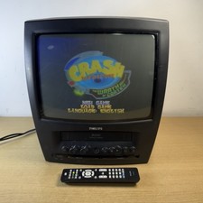 Philips CRT TV VCR Combo 14PV284 Retro Gaming con Telecomando VHS FAUTLY