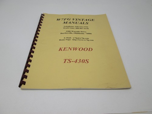 Kenwood 430s manuale - kenwood, ts-430s