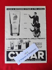 Advertising-Pubblicità- Werbung ITALIA ( 1964 ) : CYNAR bicchiere a 3 livelli