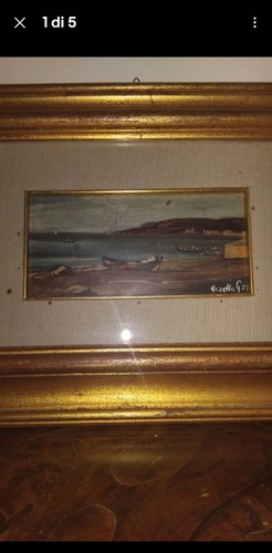 Quadro antico olio tela - quadro,