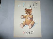Abecedario a Parete VINTAGE SCUOLA Elementare lettera O orso