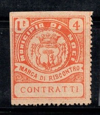 Noci - MNH 100% Italia entrate comunali 4 Lire,Feedback,Contratti