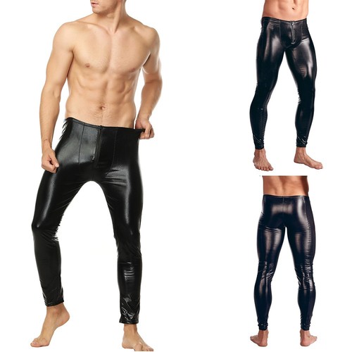 Pantalone uomo pelle nero - pantalone,