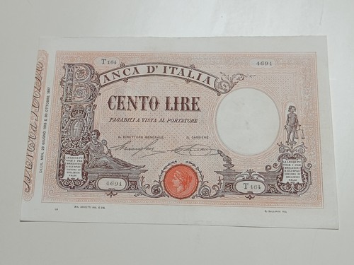 100 lire matrice decreto9 - lire, (decreto9