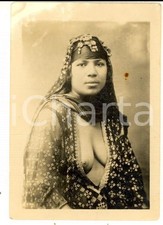 1930 ca EROTICA VINTAGE Donna araba seminuda con turbante - Foto 6x9 cm
