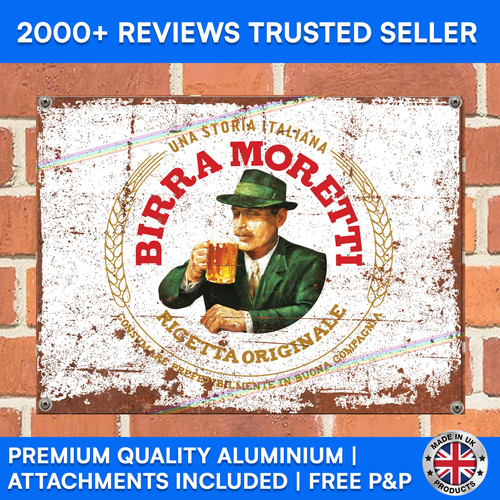 Insegne metallo birra moretti - metallo,