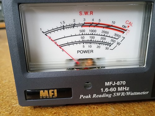 Mfj 870 swr - swr/wattmetro, lettura