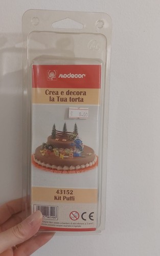 Kit puffi decorazione torta - puffi,