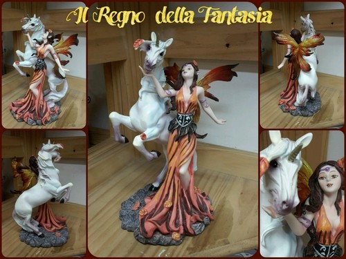 Fairy with unicorn elfen fèes - fairy,