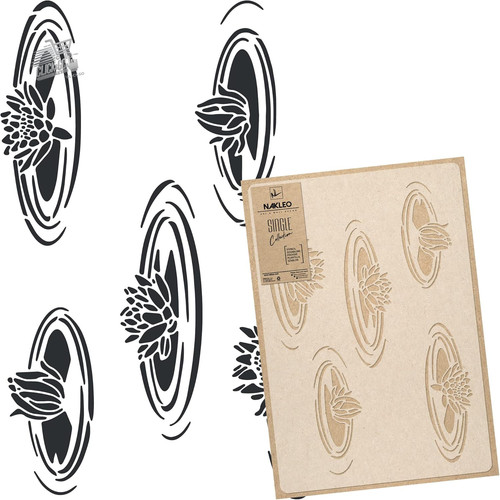Stencil fiori 43x64cm ninfea - stencil,