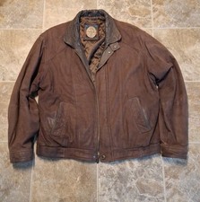 Giacca di pelle marrone XL