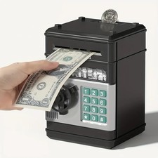 SALVADANAIO CREATIVO AUTOMATICO CON PASSWORD BLOCCO CODICE ATM REGALO BAMBINI