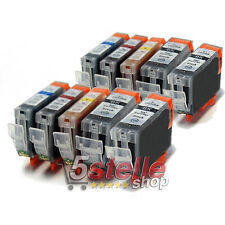 KIT 10 CARTUCCE PER CANON PIXMA iP3300 iP3500 iX4000 iX5000 MP510 MP520 MX700