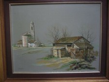 Quadro paesaggio borgo - quadro,